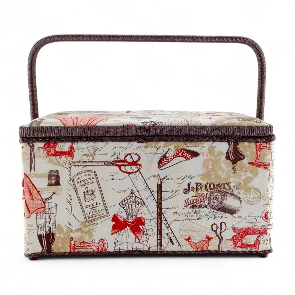 Large Rectangle Sewing Basket with Pincushion 15